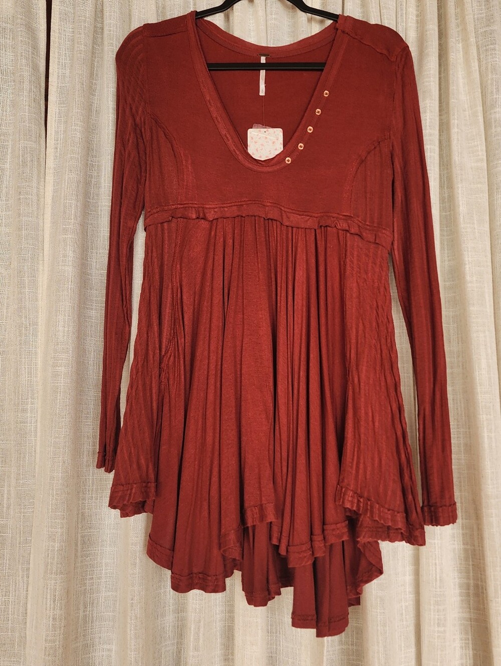 Free People Birdie Tunic Babydoll Top NWT Small